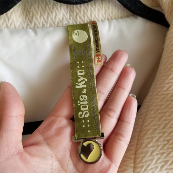 🧥 SOIA & KYO CREAM WOOL DRESS COAT - Picture 12 of 14